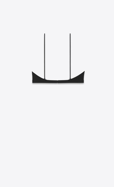 triangle bra in black satin